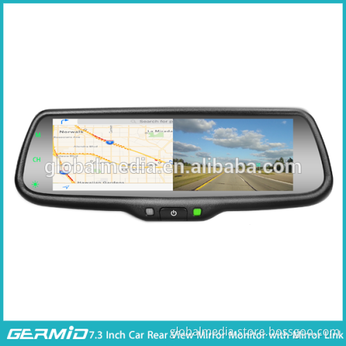 Car Rear View Mirror with 7.3 Inch monitor display mirror image link from your phone